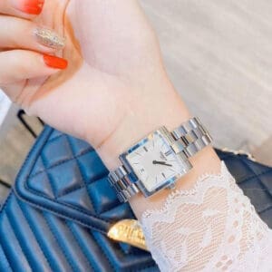 Đồng Hồ Nữ Tissot T0903101111101 nữ vuông trắng dây kim loại (Size 23x28mm) - Ảnh 8