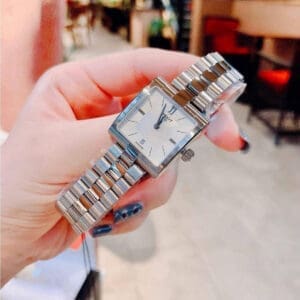Đồng Hồ Nữ Tissot T0903101111101 nữ vuông trắng dây kim loại (Size 23x28mm) - Ảnh 2