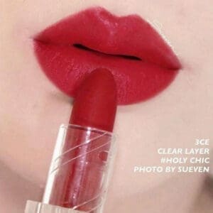 Son 3CE Holy Chic Đỏ hồng lạnh quyến rũ chất lì mềm mịn - Ảnh 5