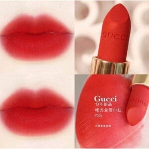 Son Gucci 25 Goldie Red Matte Đỏ Cổ Điển Hot Nhất Bí Quyết Gây Thương Nhớ - Ảnh 4