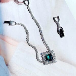 Vòng tay Swarovski đá xanh ngọc lắc tay Swarovski 5498835 - Ảnh 4