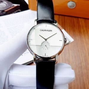 Đồng Hồ Nam Calvin Klein K9H2X1C6 Established Watch dây da đen (size 43mm) - Ảnh 7