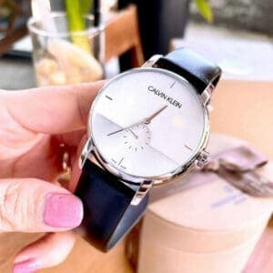 Đồng Hồ Nam Calvin Klein K9H2X1C6 Established Watch dây da đen (size 43mm) - Ảnh 4