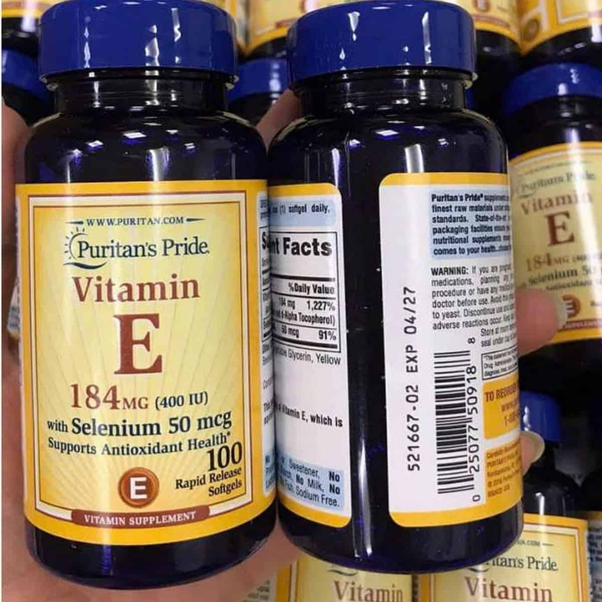 Viên Uống Đẹp Da Puritans Pride Vitamin E 184Mg (400Iu) 100V 7 Viên uống đẹp da Puritans Pride Vitamin E 184mg (400IU) 100v - Ảnh 7