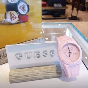 Đồng Hồ Nữ Guess W1283L4 Dây da nhựa silicon màu hồng (Size 37mm) - Ảnh 8