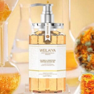 Sữa Tắm Weilaiya Hoa Cúc Calendula 450ml Dưỡng Ẩm Làm Dịu, Sáng Da Tự Nhiên 450ml + mini 9ml - Ảnh 2