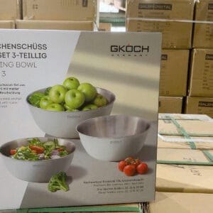 Bộ 3 Tô Trộn Inox 304 Gköch Myty0810 22–25–28Cm Màu Kem Cao Cấp 9 Bộ 3 Tô Trộn Inox 304 GKÖCH MYTY0810 22–25–28cm Màu Kem Cao Cấp - Ảnh 4