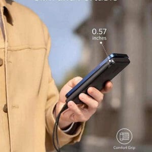 Sạc Dự Phòng Anker Powercore Slim 10000Mah Usb-C In/Out Kèm Cáp Mỏng Nhẹ, An Toàn, Màu Đen 10 Sạc Dự Phòng Anker PowerCore Slim 10000mAh USB-C In/Out Kèm Cáp Mỏng Nhẹ, An Toàn, Màu Đen - Ảnh 5