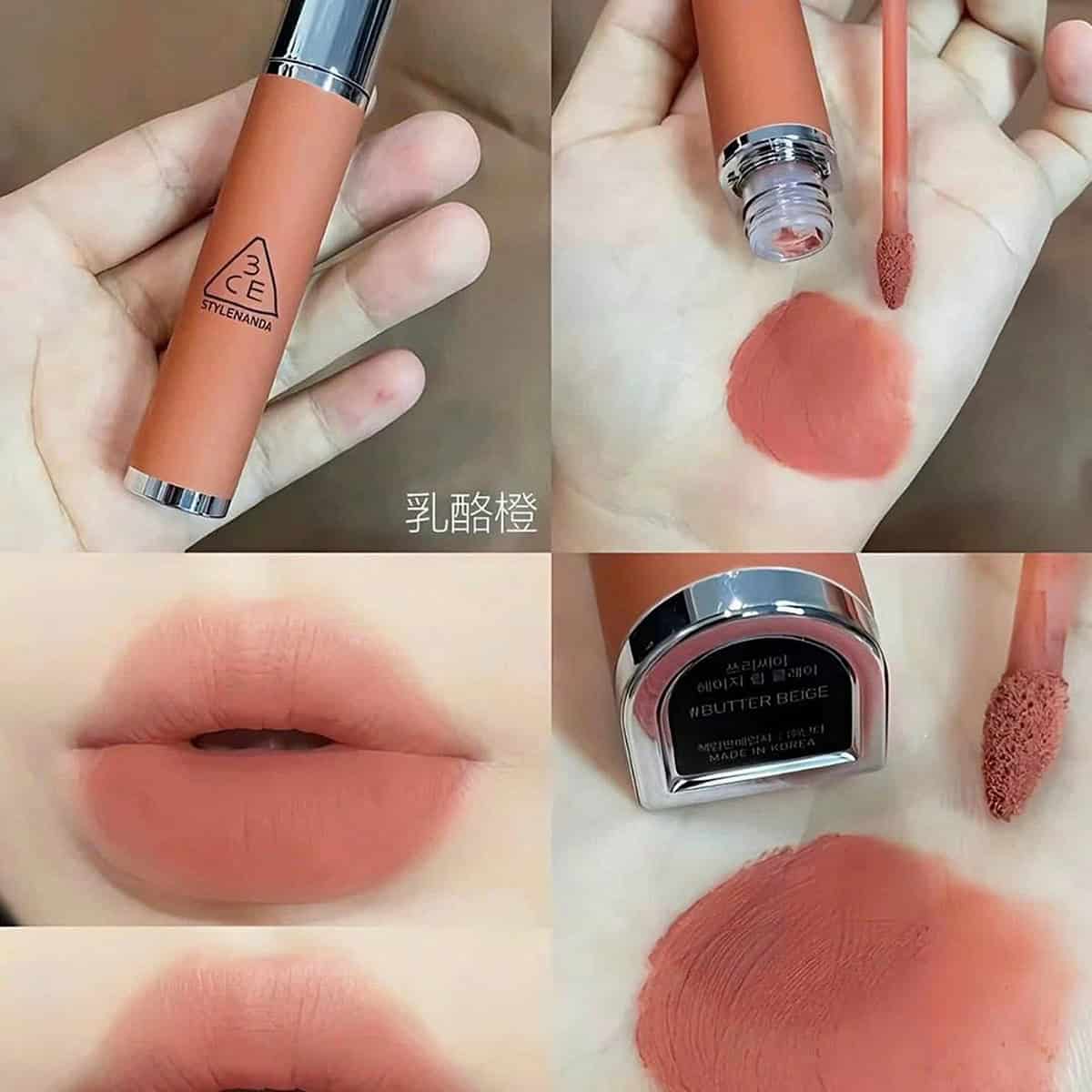 Son Kem 3Ce Hazy Lip Clay Butter Beige Fullbox Son Lì Mềm Mịn Màu Cam Đào Đất Tự Nhiên 7 Son Kem 3CE Hazy Lip Clay Butter Beige Fullbox Son Lì Mềm Mịn Màu Cam Đào Đất Tự Nhiên - Ảnh 7