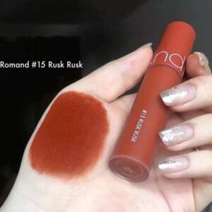 Son Kem Lì Romand Zero Velvet Tint 15 Rusk Rusk 5.5g Màu Nâu Cam Gạch Fullbox - Ảnh 5