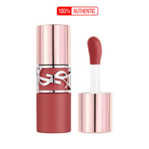 Son kem YSL Lovenude Lip Stain 530 Cheeky Cherry 6ml màu đỏ cherry pha hồng, chất mịn nhẹ Fullbox