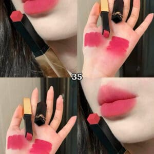 Son YSL Rouge Pur Couture The Slim Matte 35 Pink Stiletto hồng đào baby Fullbox 2.2g - Ảnh 4