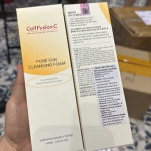 Sữa rửa mặt Cell Fusion C Pore Sun Cleansing Foam 150ml làm sạch dầu thừa, bã nhờn - Ảnh 7