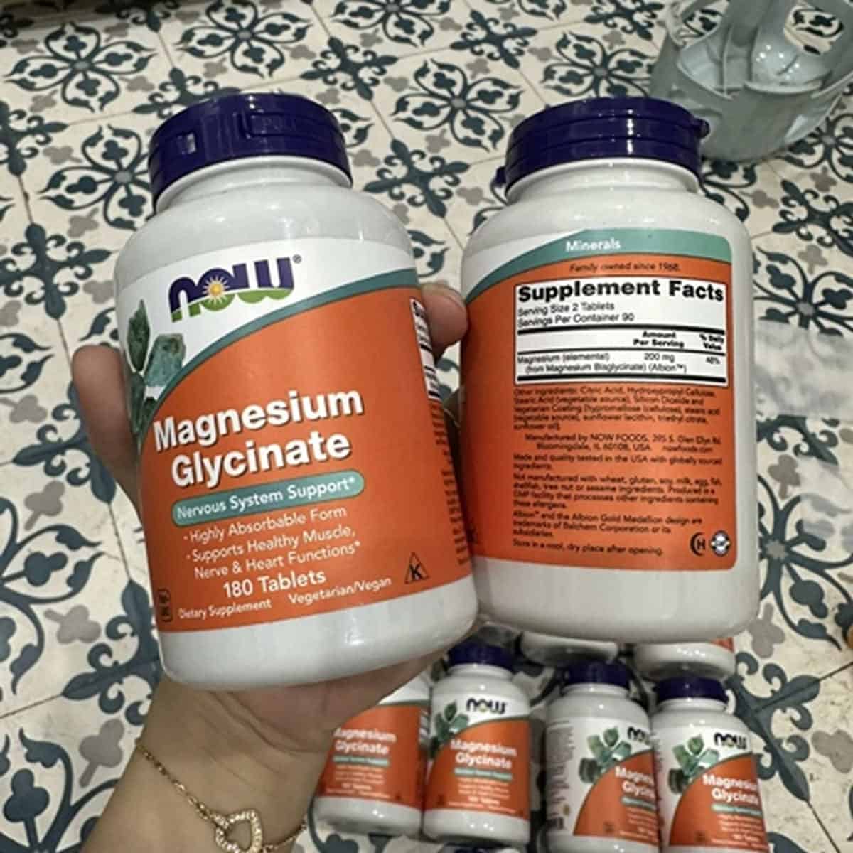 Viên Uống Magie Hữu Cơ Now Magnesium Glycinate 200Mg 180 Viên Hỗ Trợ Thần Kinh, Cơ Bắp Và Sức Khỏe 3 Viên uống Magie hữu cơ NOW Magnesium Glycinate 200mg 180 viên hỗ trợ thần kinh, cơ bắp và sức khỏe - Ảnh 3