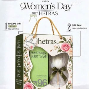 Set quà Hetras Hotel Therapy Body Wash sữa tắm fullsize 7 mùi kèm túi và hoa sáp sang trọng - Ảnh 3