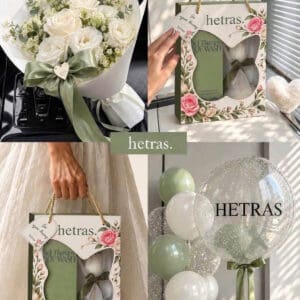 Set quà Hetras Hotel Therapy Body Wash sữa tắm fullsize 7 mùi kèm túi và hoa sáp sang trọng - Ảnh 5