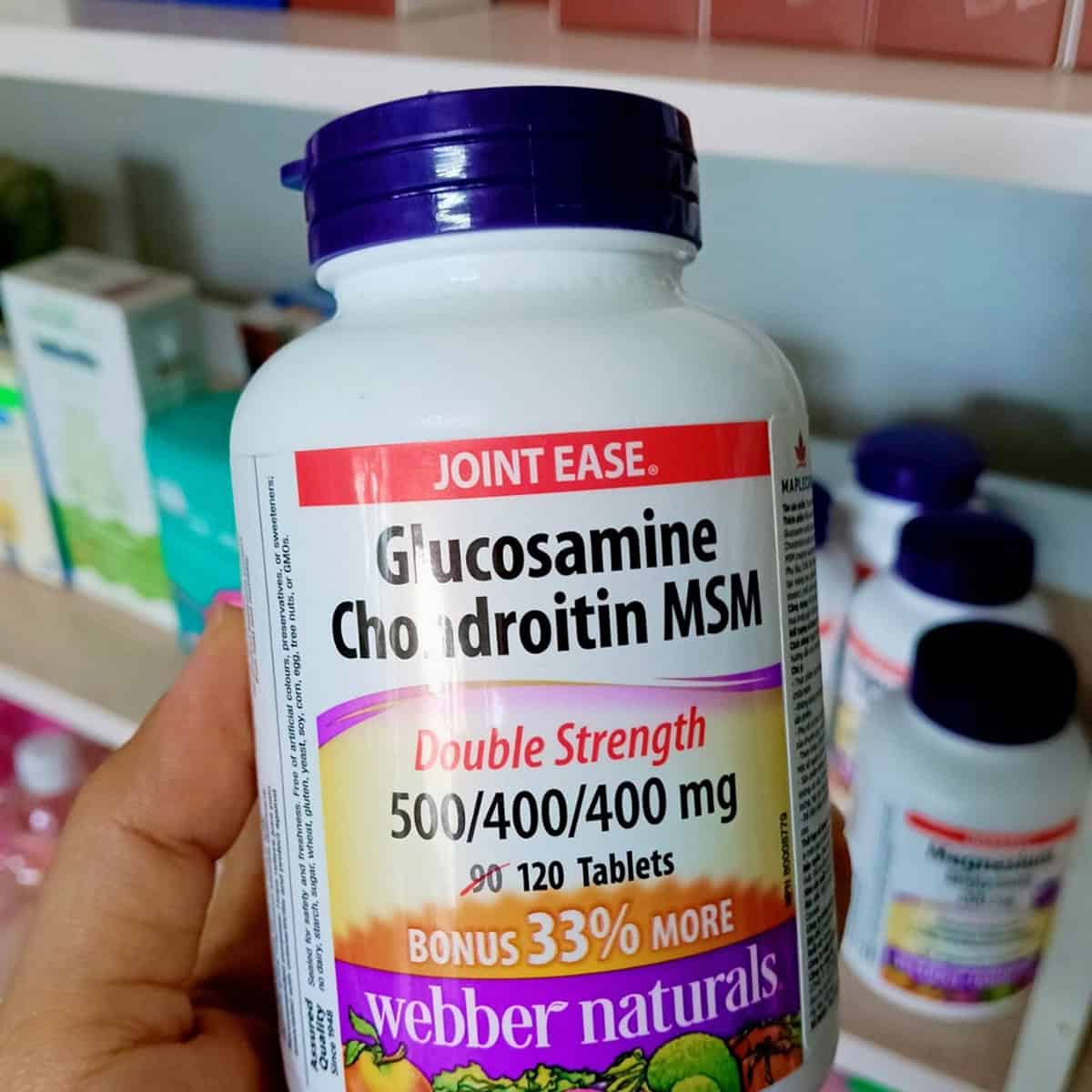 Viên Uống Bổ Khớp Webber Naturals Glucosamine Chondroitin Msm 500/400/400Mg 120 Viên 2 Viên uống bổ khớp Webber Naturals Glucosamine Chondroitin MSM 500/400/400mg 120 viên - Ảnh 2