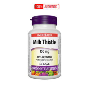 Viên uống bổ gan Webber Naturals Milk Thistle 150mg 240 viên chiết xuất kế sữa hỗ trợ chức năng gan