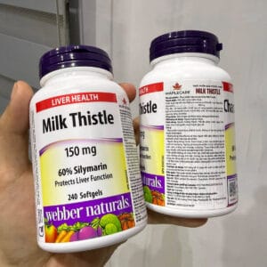 Viên uống bổ gan Webber Naturals Milk Thistle 150mg 240 viên chiết xuất kế sữa hỗ trợ chức năng gan - Ảnh 3
